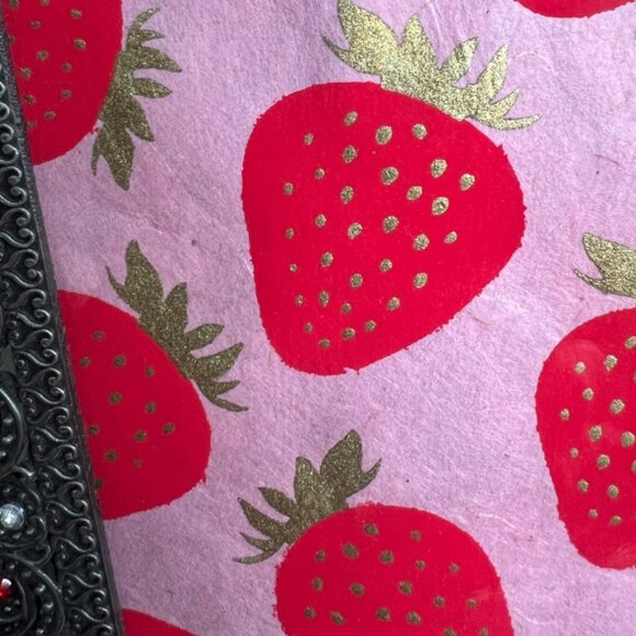 PIER 1 Beaded Metal Picture Frame Silver Red Filigree Wall Tabletop 5x7 - Picture 5 of 11